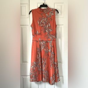 Nanette Lepore NWT Floral Mock Neck Sleeveless Smocked Midi Dress Size 14, 8